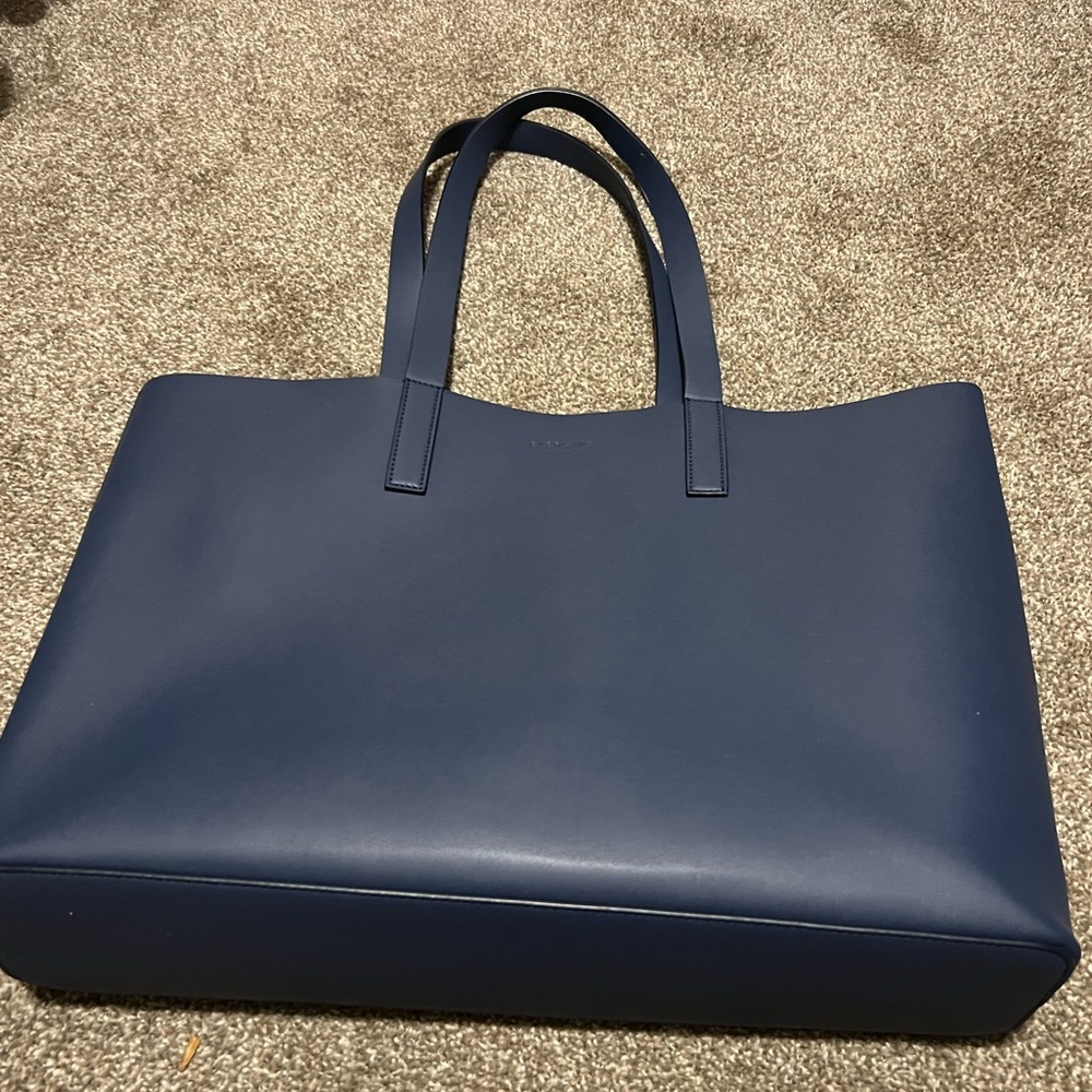 Everlane Navy Blue Leather Bag